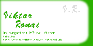 viktor ronai business card