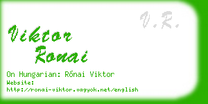 viktor ronai business card